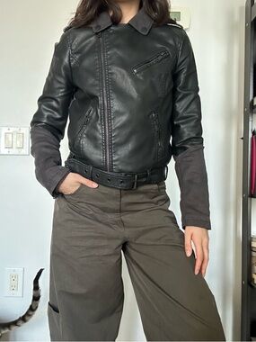 Black Vegan Leather Jacket